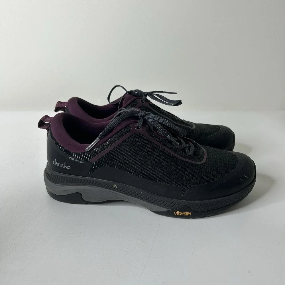 Dansko Shoes Women's 38 US 7.5 Black Mesh Makayla Hiking Sneakers Comfort Casual